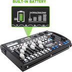 Battery Dmx Controller with Midi, Portable Dmx Controller for Moving Head Lights, Dmx 192 Controller Lighting Console, Dmx512 Controller with Built-in Battery