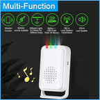 Wireless Motion Sensor Door Chime: Business Entry Doorbell Indoor Motion Detector Buzzer Monitor for Store Home Entrance Alert Bell, Bed Alarm for Elderly - LED Indicator & Vibration