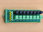 Screw Mount AC 24-250V 8 Channel Pluggable Side Wiring Terminal Block Power Distribution Fuse Module, HCDC HD065RP