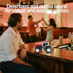 Tractor Head Bluetooth Speaker – unique Bluetooth car speaker with HD stereo, TWS pairing, LED party lights, portable wireless outdoor speaker, car model decoration, and a great gift for men (RED)