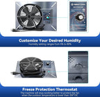 Abestorm 540CFM Crawlspace Ventilation Fans IP-55 Grade Basements Vent Fan 8.7 inches Ventilator Fan with Freeze Protection Thermostat Dehumidistat for Crawl Space Basement Attic Garage, Exhaust