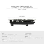 BASIKER Master Power Window Switch and Bezel Driver Side and Window Bezel Passenger Side Replacements for 2002-2010 Dodge Ram 1500 2500 3500, Grey