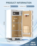 【𝐔𝐒 𝐒𝐓𝐎𝐂𝐊】TIGERKING 5.9 Cubic Feet Extra Large Heavy Duty Safe Box, Big Home Safe with Double Safety Key Lock and Separate Lock Box, Digital safe with 2 Removable Shelf for Home Hotel Office