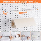 INCLY 30PCS Peg Board Organizer Accessories Kit, Pegboard Hooks Assortment with Bins, Cups, Wire Baskets and Paper Towel Holder for 1/8“ and 1/4” Pegboard Garage Workbench Craft Room Organizing Tools