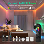 FCOB 5in1 WB5 2.4GHz WiFi PWM LED Controller Compatible with Alexa Google Home Smart Life Tuya APP for Dimming CCT RGB RGBW RGBCCT LED Strip Light Controller Works with WR01RF WR02RF, DC12V-24V