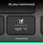 Logitech Signature Slim Solar+ Wireless Bluetooth Keyboard K980, Solar and Artificial Light Powered, Up to 10 Years Battery Life, Customizable Keys - Graphite