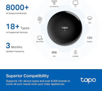 Tapo Smart IR & IoT Hub with Chime - Universal Remote for TVs, ACS, & 18+ Device Types, Matter-Certified, Supports 8,000+ Infrared Brands, Voice & App Control, Custom Schedules & Automations, H110