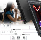 Kado Dual Portable Monitor Setup - 2-Pack 15.6" 1080p IPS Triple Monitor Extender for Laptop, 1920x1080 HDMI USB-C 180° Kickstand Built-in Speakers, Stacked Desktop Setup Office Gaming Daytrading