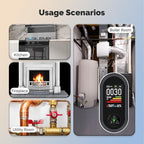 MOES 4-in-1 Carbon Monoxide & Gas Detectors Plug in, with Real-Time Temperature & Humidity Display, Alarm for Natural Gas