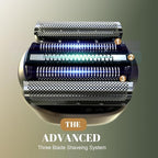 Tulzim Electric Foil Shaver for Men: Portable Electric Razor for Beard/Face, 3 Floating Blade LED Display USB-C Fast Rechargeable, IPX7 Waterproof for Travel & Home,Matte Brown