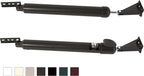 Touch 'n Hold Smooth Dual Door Closer System (Bronze) – Heavy-Duty - Touch-Button Hold Open Feature & Smooth Closing Motion - Storm & Security Door (Medium/Heavy Weight). New Door/Replace Old Unit