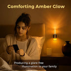 L LOHAS LED Night Light, Amber Candle Night Lights Plug into Wall,2 Pack 0-100 LM Dimmable Nightlight, Plug in Bubble Night Light with Dusk to Dawn Sensor, for Bathroom Hallway