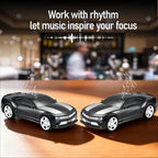 WSTER WS-592 Supercar Design Bluetooth Replica Speaker – Portable Car Model Wireless Speaker with TWS Stereo, FM Radio, LED Party Lights, USB/TF Playback, Hands-Free Calling, Microphone(Black)