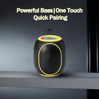 Portable Bluetooth Speaker – 8W HD audio quality, TWS stereo pairing, LED light show, compact and portable, suitable for outdoor use, can be used in cars, travel and parties, a cool teen gift(Yellow)