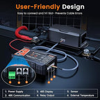 ANCEL BM1000 Bluetooth Battery Monitor with 400A Shunt, Wide 10-120V Range Smart Battery Meter, Real-Time Voltage Current SOC Tracking, Compatible with RV, Solar, Marine & Off-Grid Systems