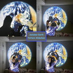 BODLYL Moon Projector Night Light, USB Powered 360 Degree Moon Lamp Romantic Atmosphere Night Light Projector for Bedroomr, Gift for Kids Moon Lover Couples Selfie Wall Ceiling Decor with Earth