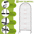 VGMiu Grid Wall Panel 1PCS Display Stand 2.6' x 5.8' FT Black Grid Wall Panels Movable Retail Display Racks Floorstanding Gridwall Heavy Duty with Wheel for Art Craft Photo Displays Fair Trade Show