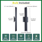 Tarentlight Modern Outdoor Porch Light Patio Lamp in 20W 3000K Integrated LED with Aluminum Triangle & Frosted Glass, IP65 Waterproof Wall Sconce,2 Pack(Textured Black),Can Installed in Any Direction.