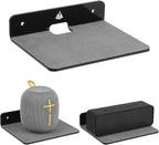 TXEsign Wall Shelves - 2 Pack, Small Wall Mount for Speaker, Webcam, Cell Phones, Acrylic Display Shelf (Black, Medium)