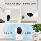 ARENTI 5G Indoor Security Camera, 4MP Pet Camera with Speaker for Dog/Cat, Baby Monitor with Phone App, Dual-Band WiFi, Auto Tracking, Super Night Vision, 2-Way Talk, Cloud & SD Card Storage(P2Q 2PC)