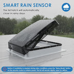2012 Air Max 14" Vent RV Roof Vent Reversible Exhuast Fan, Ultra Low Sound RV Air Ventilation Ceiling Fan 12V Remote with Rain Sensor