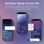 Apollo Neuro Wearable & 12-Month SmartVibes AI Membership – Sleep Aid & Stress Relief Device | Fall Asleep Faster, Sleep Longer & Deeper | Boost Focus, Relaxation & Calm (Glacier)