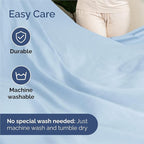 Split King Size 5 Piece Sheet Set - Comfy Breathable & Cooling Bed Sheets Set - Hotel Luxury Bedding for Women, Men, Kids, Teens, Boys & Girls - Deep Pockets and Wrinkle Free - Oeko-Tex - Light Blue