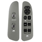 BASIKER Master Power Window Switch and Bezel Driver Side and Window Bezel Passenger Side Replacements for 2002-2010 Dodge Ram 1500 2500 3500, Grey