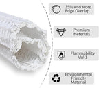 Cable Management Split Wire Loom Sleeve - Cord Hider & Protector for Desk, Pet Chew Proof, Wire Cover Organizer, Flexible Tube for Wires and Cables (1/2 Inch 25FT, White)