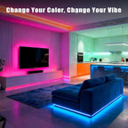 DAYBETTER 150ft Led Light Strips (2 Rolls of 75ft) with 24V Power Supply，Music Sync RGB Color Changing Lights for Bedroom, Desk, Home Kitchen Party Decoration with App & Remote Control