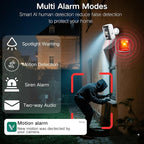 Solar Security Cameras Wireless Outdoor, 2K Outside Security Wireless WiFi Cameras, Battery Powered Outdoor Cameras with Solar Panel, Color Night Vision, 2.4G/5.8G WiFi, 2-Way Audio, PIR Motion Sensor