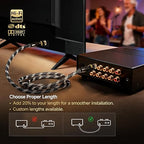 TODN HiFi Digital Coaxial Audio Cable for Audiophile 75-Ohm SPDIF Coax with O-C-C Core, Dual Shielded, 24K Gold-Plated Plug (3ft /1m)