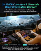 KTC 27 inch Gaming Monitor, 1440P Curved Monitor, 180Hz, 144Hz, 2K, 1500R, 1ms, FreeSync/G-Sync Compatible, DisplayPort/HDMI/USB, Ultrawide PC Vesa/Wall Mount Computer Monitor, H27S17