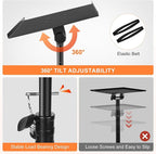 GrowDaily Projector Stand,Projector Laptop Stand Tripod Laptop Tripod Stand Height 24.4" To 46" Laptop Floor Stand For Dj Equipment, Outdoor Movies, Office, Home, Stage Or Studio (Black)