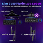 Amzfast 27’‘ 4K Gaming Monitor HDR 400, UHD 160Hz 144Hz | FHD 320Hz 300Hz Dual Mode PC Monitor, Built-in Speakers 1ms Fast IPS, 126% sRGB PIP/PBP, HDMI 2.1 x 2 & DP 1.4 x 2, Height Adjustment, VESA