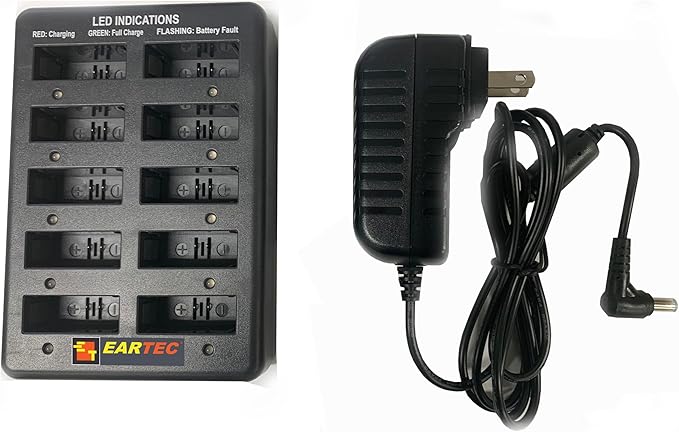 EARTEC UL413 Ultralite-HD 4-Person Full Duplex Wireless Intercom Headset Communication System, Single and Dual Ear Headsets, Up to 1000ft Range, U.S. Company