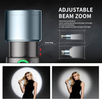 PHOTOOLEX 4 Colors Photography Flashlight with 20 Magnetic Pattern Gobos, 8400mAh Portable Spotlight, 10W LED Studio Light for Photo, Content Creation Accessories