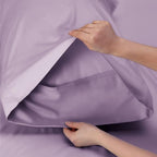 Bedsure Queen Sheet Set, Rayon Derived from Bamboo, Cooling Sheets, Breathable & Soft, Deep Pocket Up to 16 Inches, Hotel Luxury Silky Bedding for Hot Sleepers, Lilac