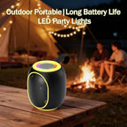 Portable Bluetooth Speaker – 8W HD audio quality, TWS stereo pairing, LED light show, compact and portable, suitable for outdoor use, can be used in cars, travel and parties, a cool teen gift(Yellow)