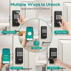 Digital Door Lock with Keypad Set - Fingerprint Door Lock with Keypad Set and 4 Keys - Digital Smart Locks for Front Door - Auto Lock - IP65 - High Security - Easy Install - Includes a Screwdriver