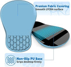 YIWEI Ergonomic Mouse Pad with Massage Design Wrist Rest, Comfortable Office Mousepad with Memory Foam Wrist Support and Non-Slip PU Base for Carpal Tunnel Relief, Mouse Pads for Home, Game (Blue)