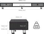 Fenge Dual Monitor Stand with 2 Drawers, 42.5 Inches Large Computer Riser for Desk, Adjustable Height Desk Shelf with Storage for Laptop, PC, TV, Printer