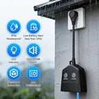 Sump Pump Alarm WiFi, Smart High/Low Water Level Alarm, Free App Notification & 120dB Alarm, Built-in Backup Battery, IPX4 Waterproof, with 10ft Float Switch for Basement Sump, Water Tank, Septic Tank