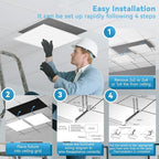 Msbfi 2x2 LED Flat Panel Light - 48 Pack Drop Office Ceiling Light 30-35-40W Adjustable, 130LM/W 3500K/4000K/5000K Selectable, 0-10V Dimmable, 100-277V for Office Ceiling Lighting Fixture ETL/DLC