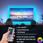 44 Key RGB LED Strip Light Remote Controller, IR Remote Controller Replacement for SMD 5050 3528 2835 RGB LED Light Strip Lights (1 Pack)