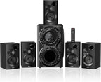 Bobtot Home Theater Sound System 5.1 Surround Sound Systems - 1400 Watts Peak Power 12" Subwoofer Strong Bass 5.1 Wired Home Audio Stereo Sound with Bluetooth ARC Optical Input for TV