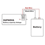Battery Monitor12v 24v 36v 48v 60v 72v, Car,Golf cart Battery Tester Digital Display Capacity 7-100V Voltage Monitor Capacity Percentage Tester with Buzzer Alarm and Temperature(Not Waterproof)