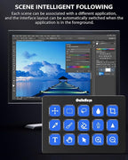 GuileKeys Stream Controller, Stream Deck with 15 Macro Keys Customizable, Gaming Macro Keypad with Trigger Actions in OBS/Twitch/YouTube/Streamlabs/Discord/Zoom, Compatible with Mac/PC, Foldable Stand