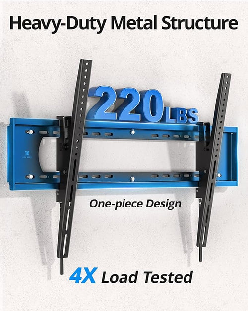 85 86 98 100 inch Heavy Duty Tilt TV Wall Mount Bracket for 65-120" Large TVS Up to 220LBS,Ultra Slim Tilting TV Mount, Max VESA 900×600mm, 16/18/24/32" Studs,Fit Most 65+ 75+ 120 TVs
