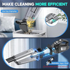 CKIKH Handheld Vacuum Cordless, 15000PA Strong Suction Hand Held Car Vacuum Cleaner Portable with Multi-Nozzles & Washable Filter, Lightweight Dust Busters Rechargeable for Home, Car, Office, Pets